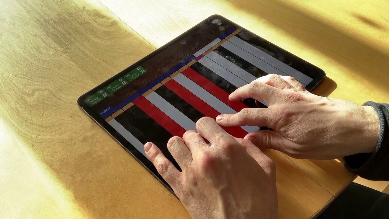 Playing around with MusiKraken and SWAM Trumpets on an iPad Pro