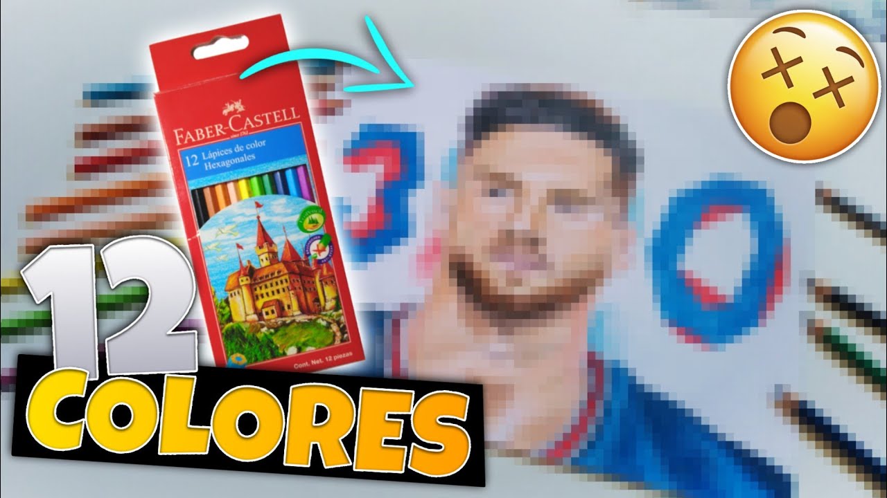 HAGO un DIBUJO REALISTA con 12 COLORES ESCOLARES 😵 colores Faber Castell