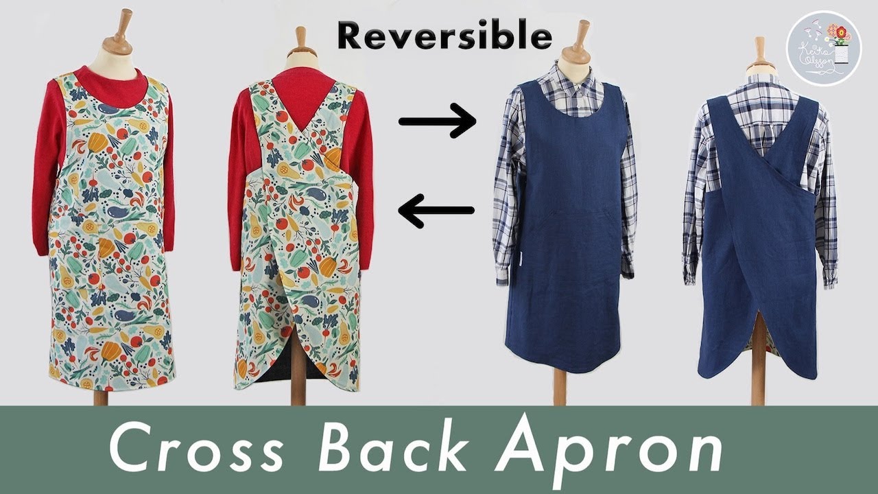 リバーシブルで使える！クロスバックエプロンの作り方/ Cross Back Apron / Reversible /【北欧テイストの部屋づくりno.40】掲載作品 /DIY Sewing