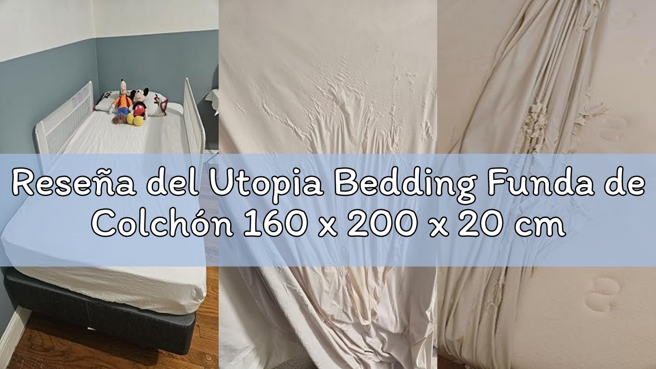 Reseña del Utopia Bedding Funda de Colchón 160 x 200 x 20 cm Impermeable con Cremallera, Certificado