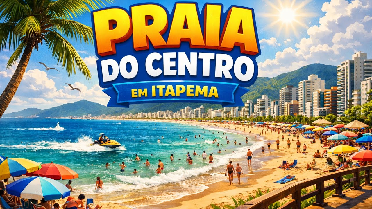 🔥 PRAIA DO CENTRO DE ITAPEMA | Passeio Completo pela Orla