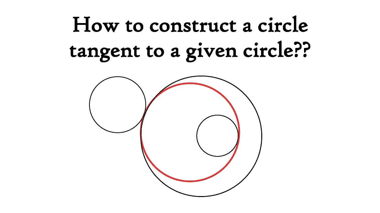 How to construct a circle tangent to a given circle??
