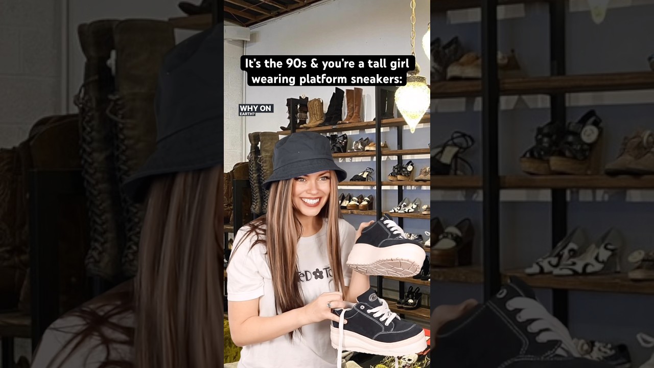 It&rsquo;s the #90s & you&rsquo;re a tall girl wearing platform sneakers. #90skids #nostalgia #millennials