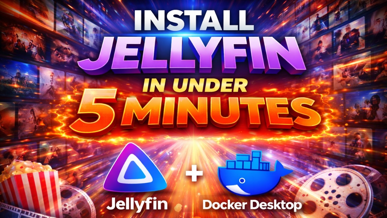 Install Jellyfin in Docker Desktop (No Terminal)