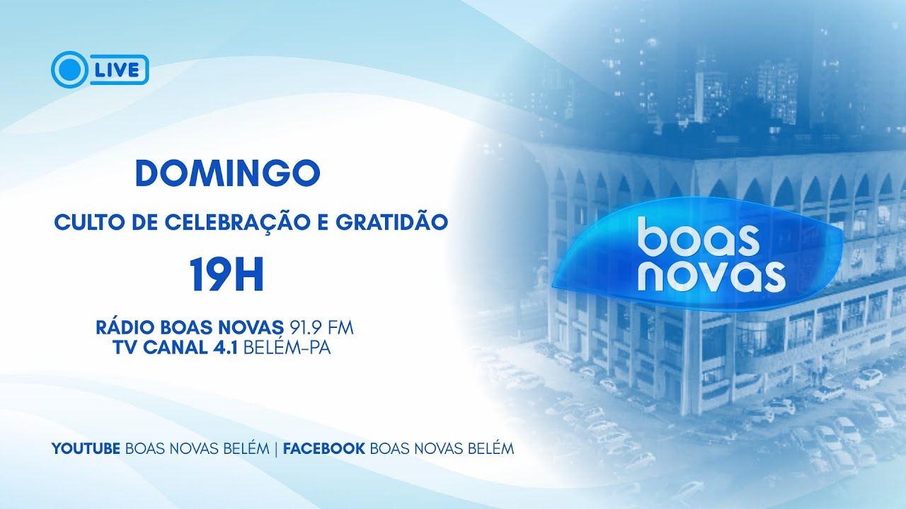CULTO DE CELEBRAÇÃO E GRATIDÃO A DEUS - CULTO 19H | 08/06/2025