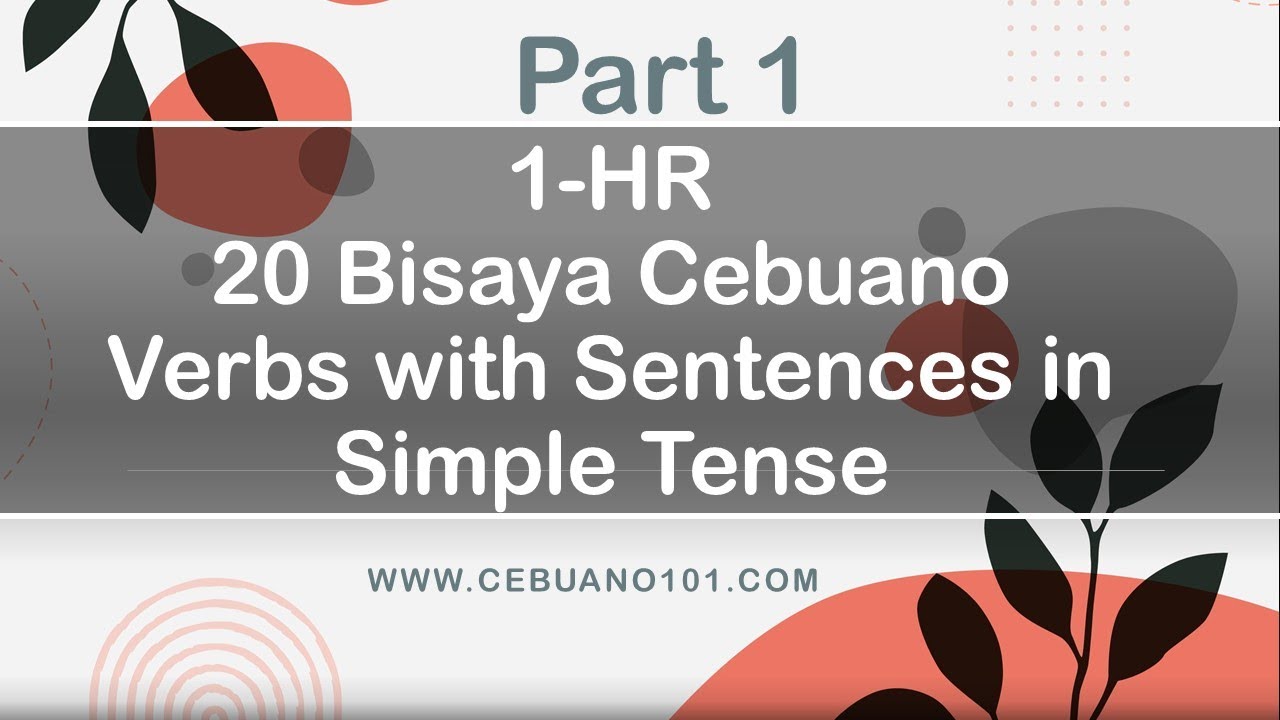 1-hr 20 Verbs Bisaya-English with Sentences in Simple Tense | BASIC Bisaya Lessons