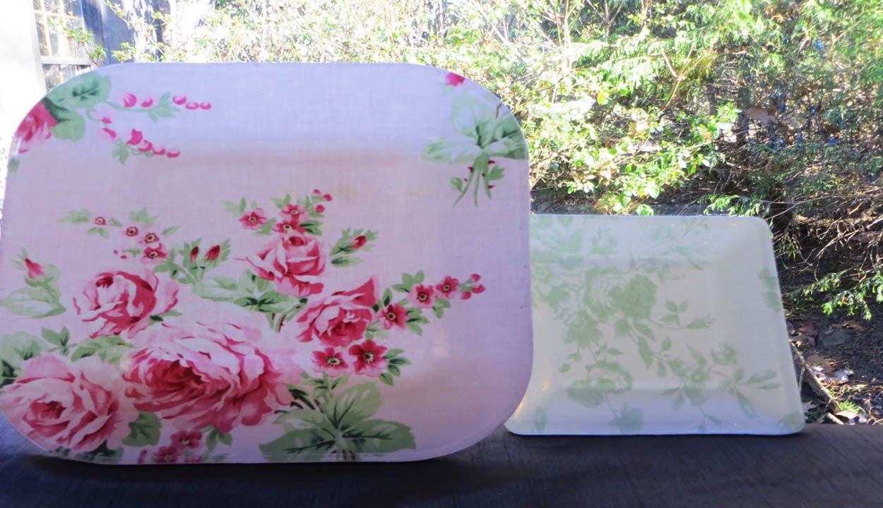 How to Dishwasher safe Decoupage with Fabric