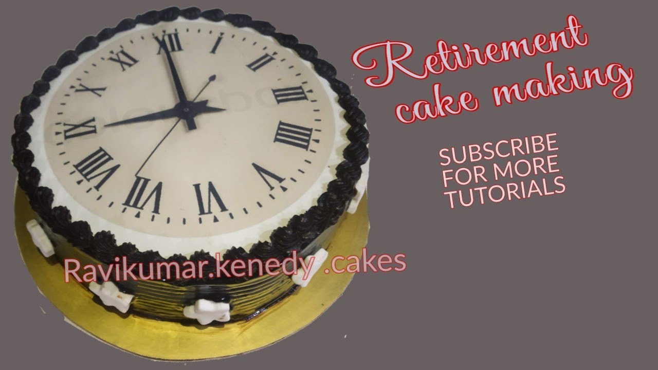 How to make  Pocket watch Retirement cake |  Clock Decorating photo cake | making  Clock cake idea