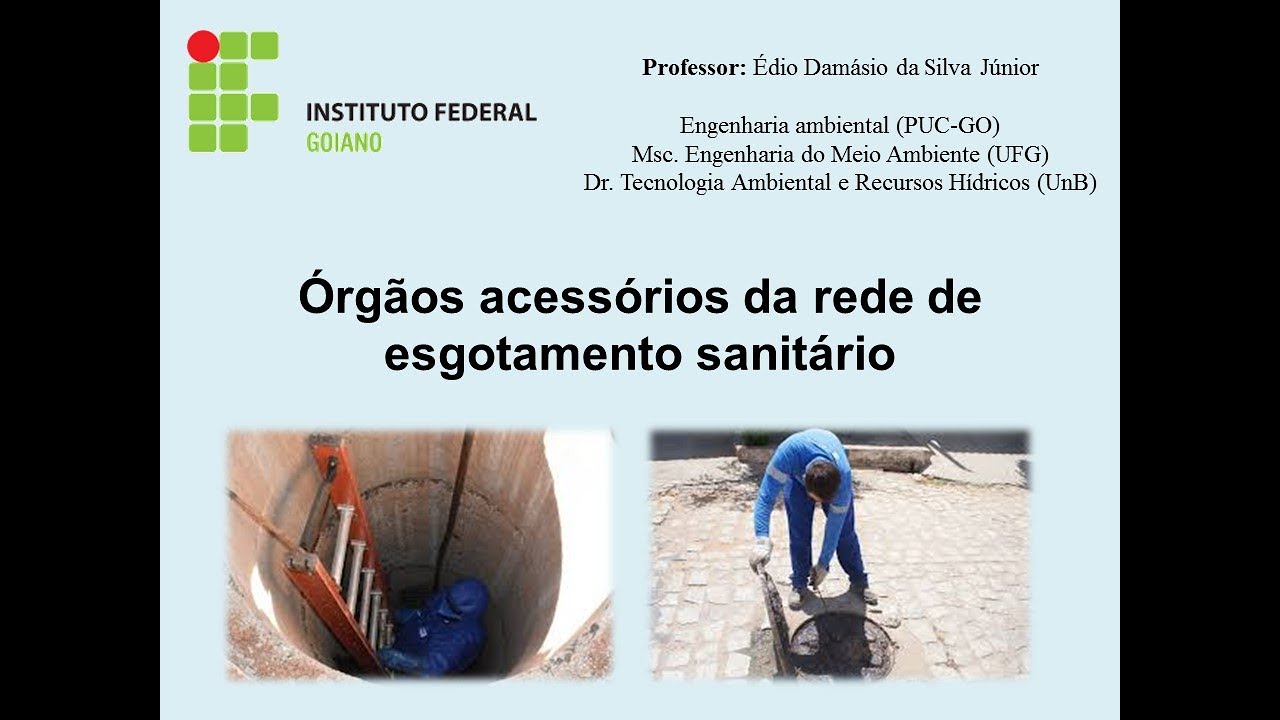 Órgãos acessórios da rede de esgotamento sanitário