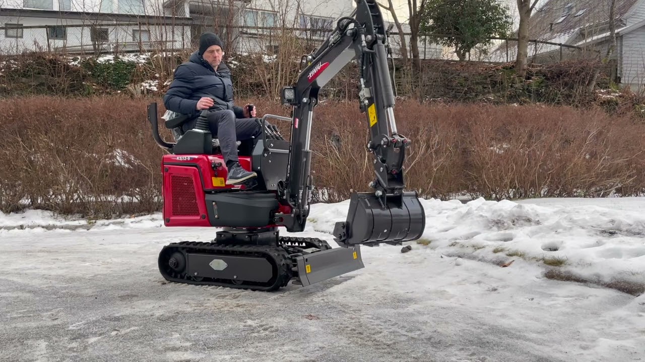 Rhinoceros KS 12-9, with Kubota D902, 1.2t excavator with joysticks