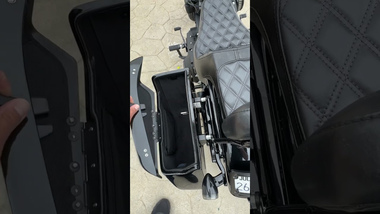 Viking Bags Baldur 42L saddlebags on 24’ Street Bob  