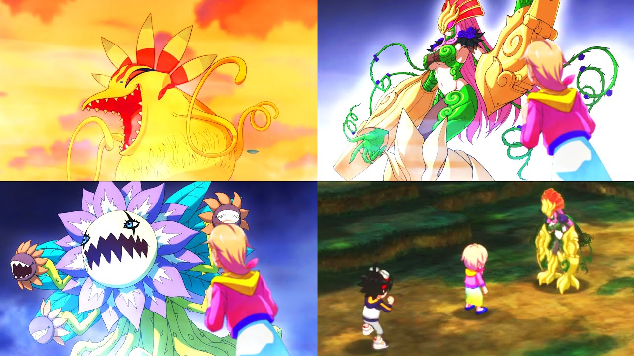 Digimon Survive Floramon All Evolution/Digivolution Anime Cutscenes