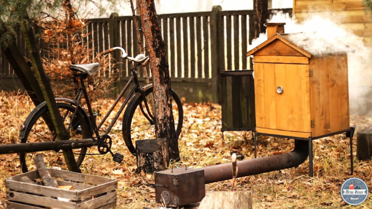 100% Natural Wooden Smokehouse Food Smoking Fish Meat