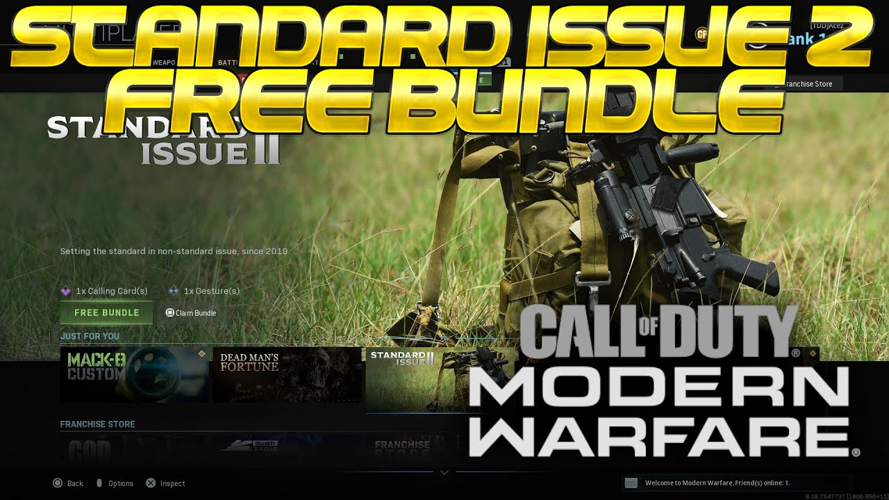 Modern Warfare - NEW FREE STANDARD ISSUE 2 BUNDLE IN THE FRANCHISE STORE!