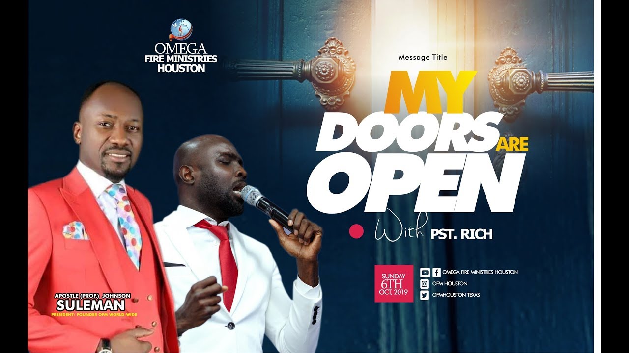 MY DOORS ARE OPEN // Apostle Johnson Suleman's Son /Sunday Live Service with Pastor Rich Aghahowa