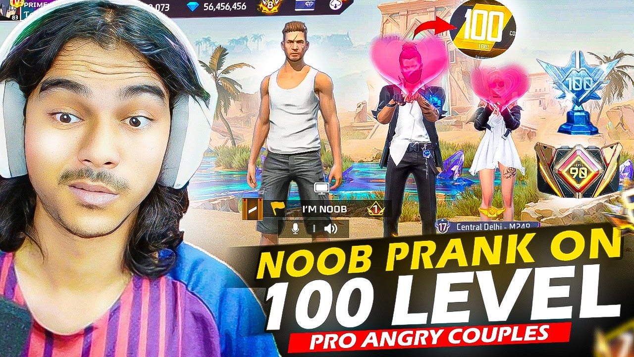 100 Level Girl & his Boyfriend Call Me Noob😡 Challenge me for Collection verses😱 Garena freefire