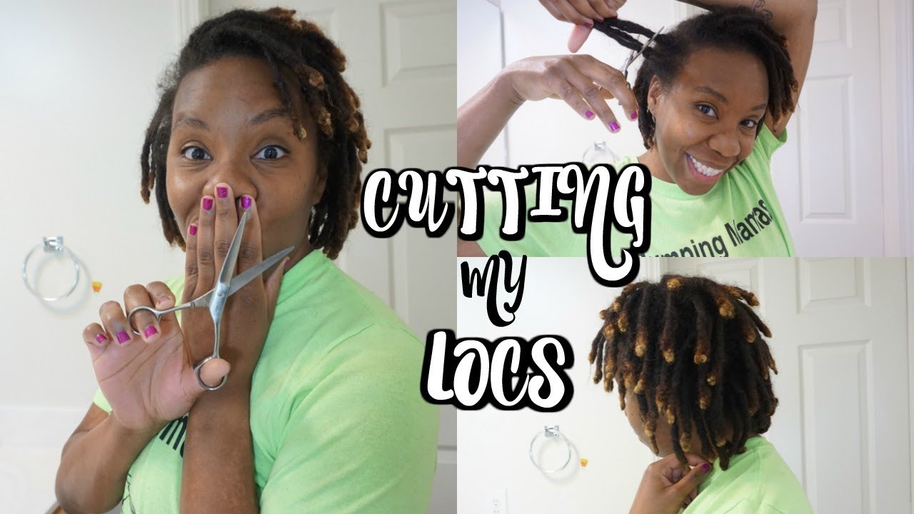 CUTTING MY LOCS | SEMI-FREEFORM LOC SHAVED SIDE | THICK LOCS