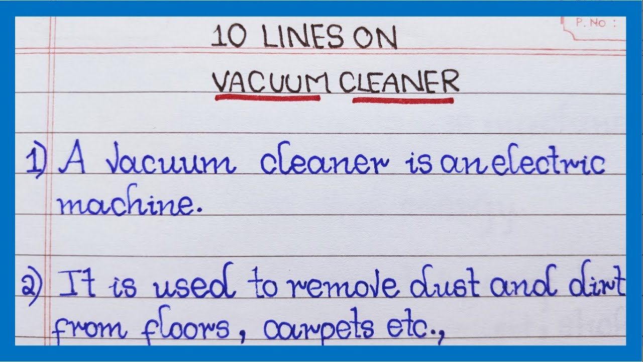 10 Lines on Vacuum Cleaner in English | Few Lines on Vacuum Cleaner | About Vacuum Cleaner