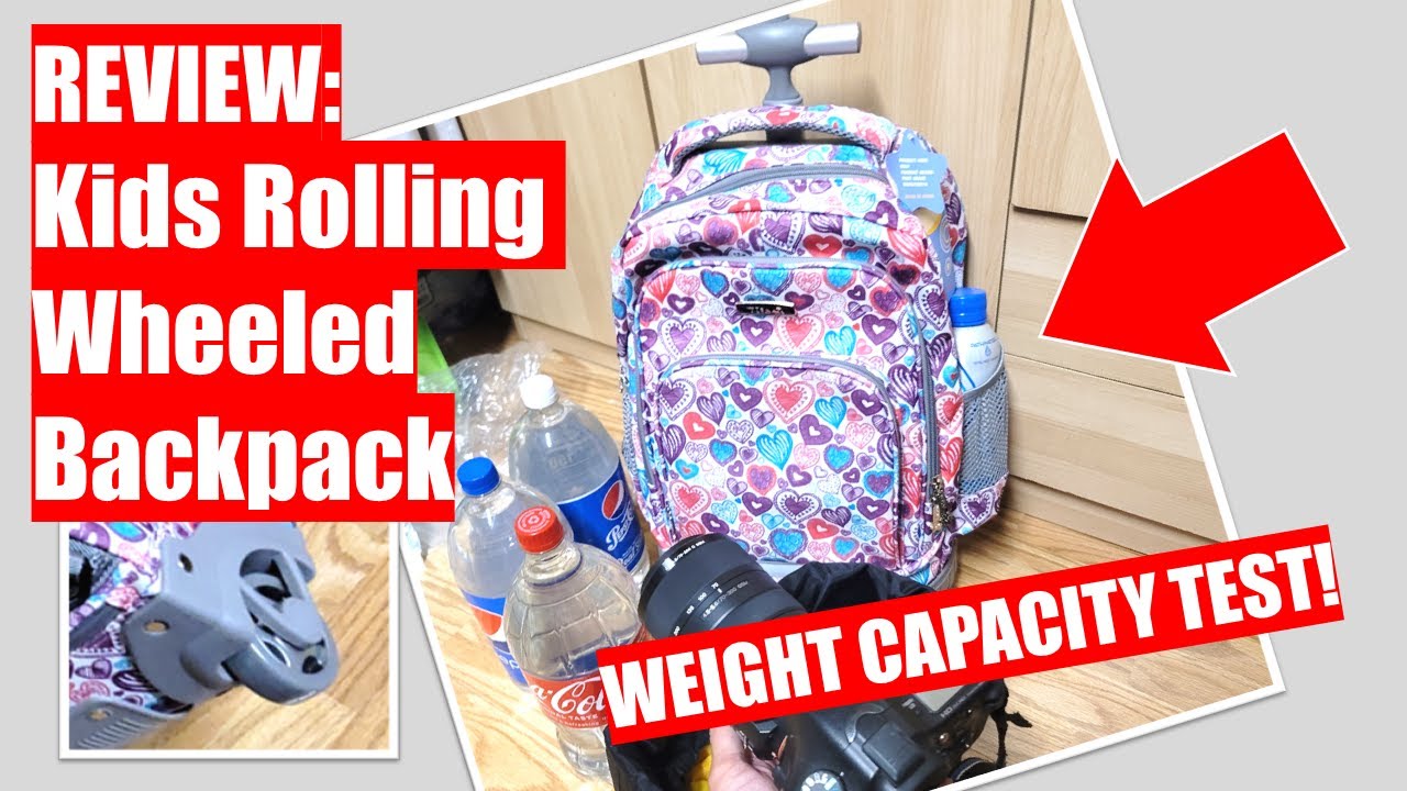 Kids Rolling Backpack - Perfect camera bag!- 12 POUND WEIGHT TEST!