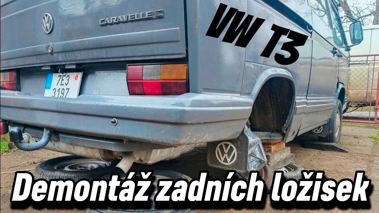 Výměna zadních ložisek VW t3 (demontáž)