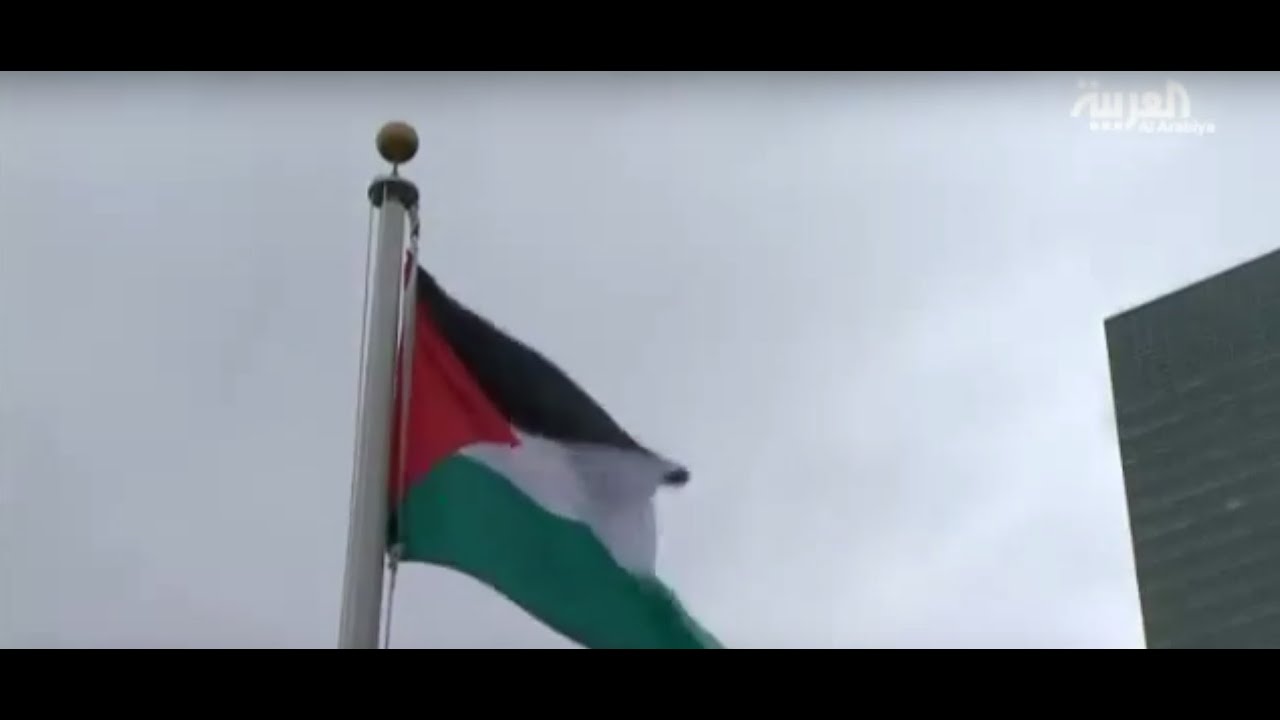 شاهد العلم الفلسطيني يرفع فوق مقر #الأمم_المتحدة