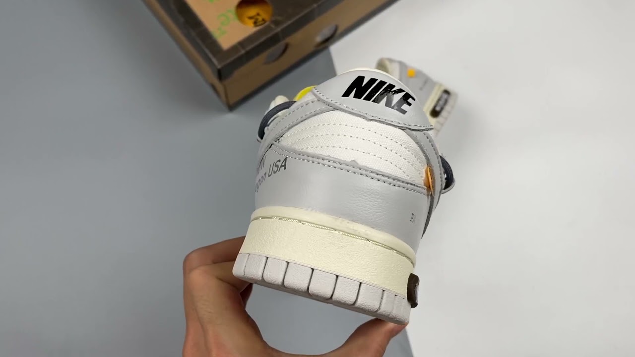 Off White x Nike Dunk Low &ldquo;41 To 50&rdquo; Grey Sail