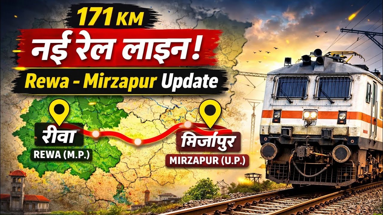 Rewa Mirzapur Railway Line Latest Update 2026 | 171 KM New Rail Project