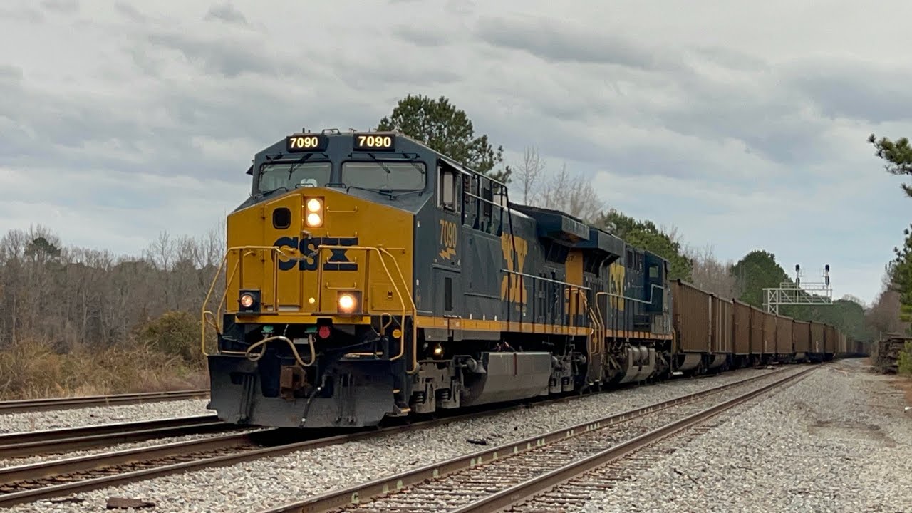 CSX Coal Train Rocky Mount NC 02/18/2026 Crossing Over from Track #1 to #2