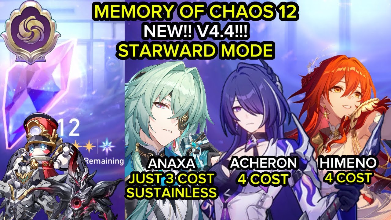 [4.4] NOWY MOC 12 TRYB GWIEZDNY | Anaxa BEZ SUSTAINU, Acheron E0S0 i Himeko Nova | Honkai: Star Rail