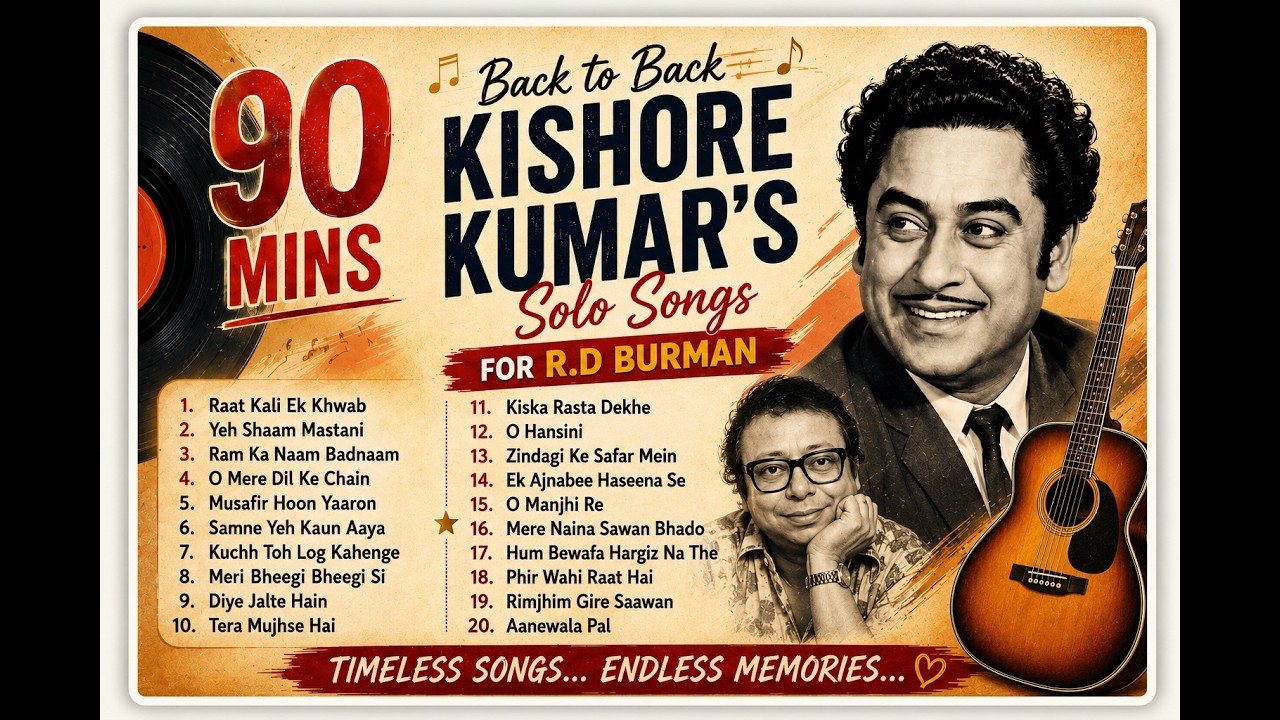 Kishore Kumar & R.D. Burman – Evergreen Solo Hits | Best Old Hindi Songs ¦ किशोर कुमार सदाबहार गाने