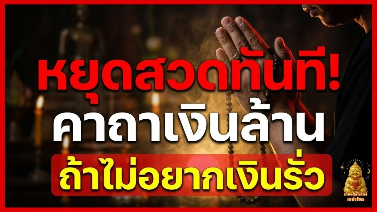 คาถาเงินล้าน 108 จบ ให้ได้ผล: ทำไมสวดแล้วนิ่ง? วิธีแก้กรรมขวางทรัพย์ด้วยสมาธิ