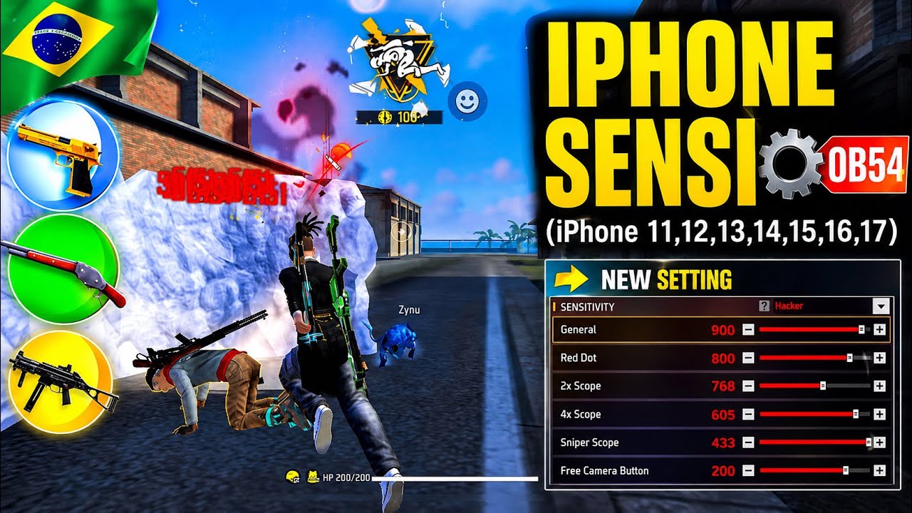 iPhone 17 Free Fire Sensitivity 2026 ⚙️ Best Headshot Settings + DPI (OB54)