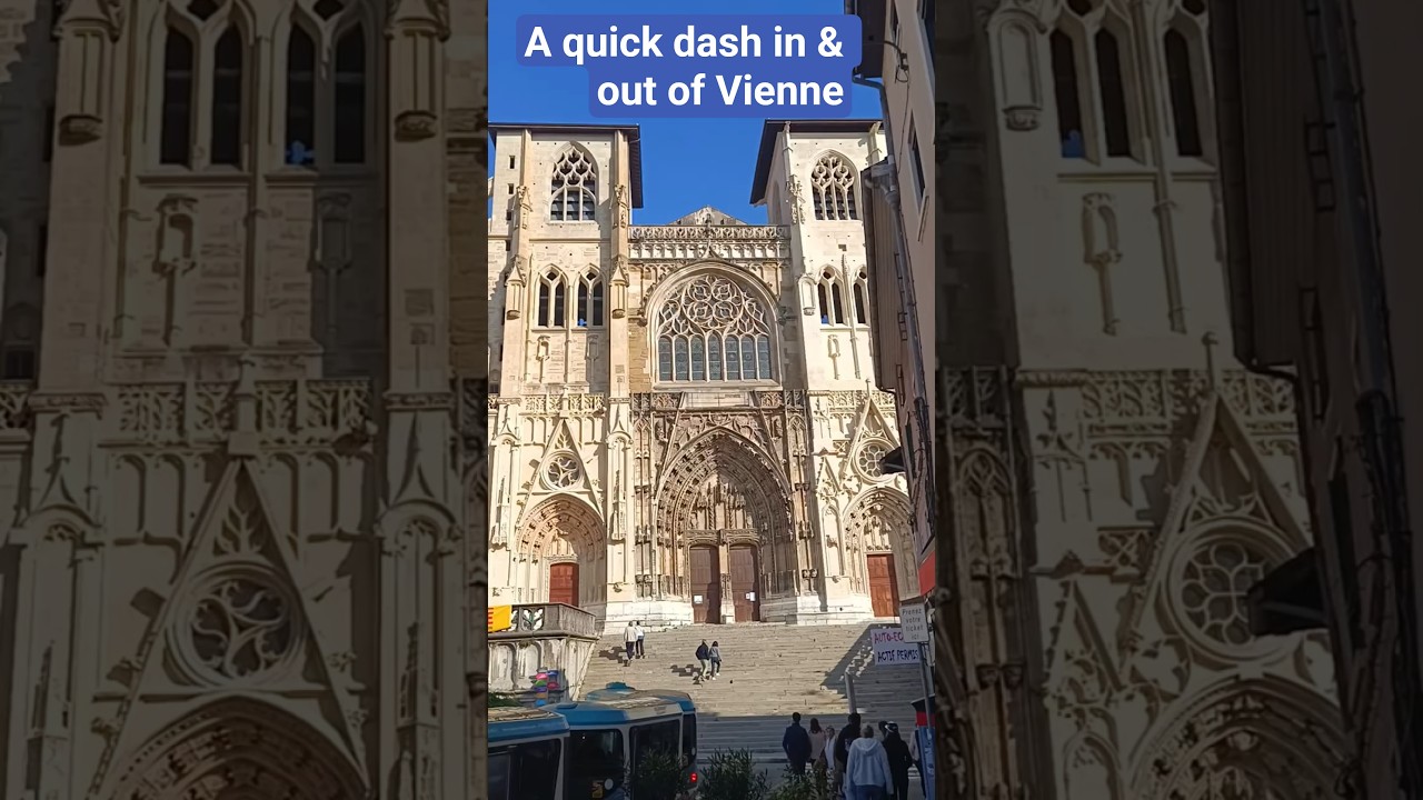 DASHED IN AND OUT OF VIENNE , FRANCE. Bumped into a festival.