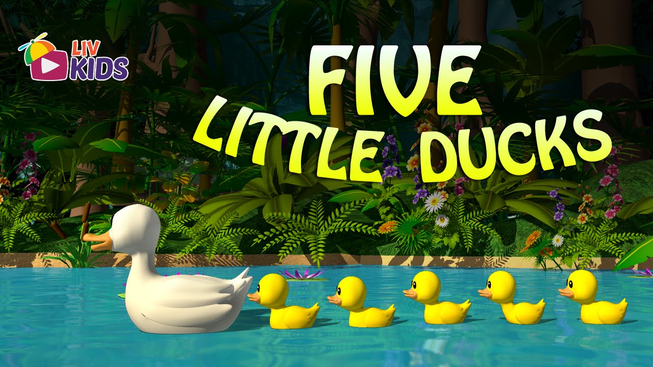 Five Little Ducks with Lyrics | LIV Kids Nursery Rhymes and Songs | HD