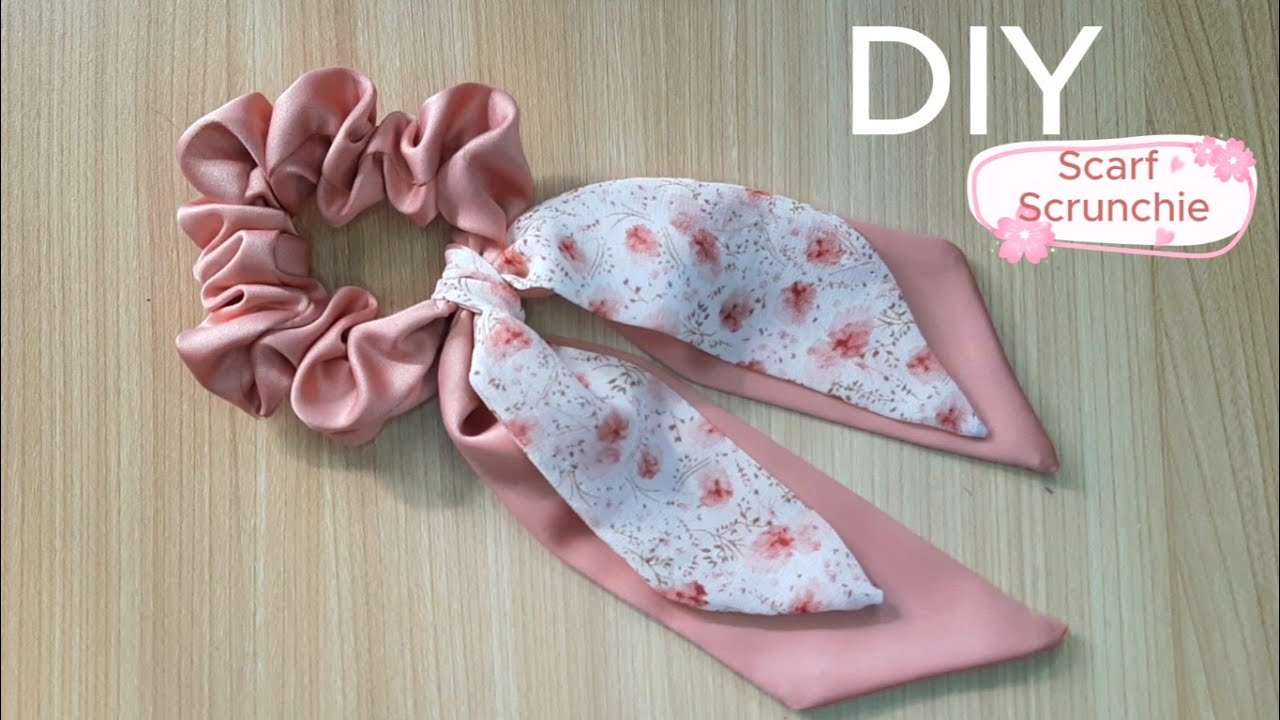 Scarf Scrunchie Tutorial | i love this so much 😍 korean style