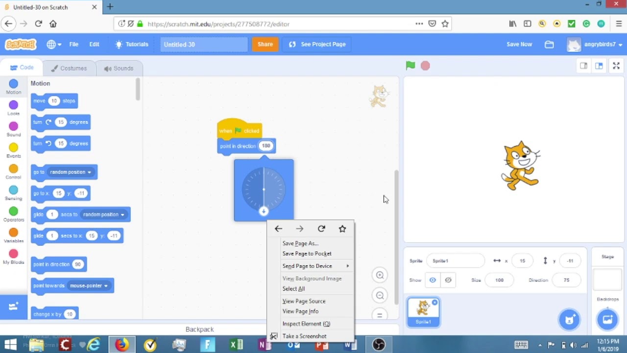 Scratch 3.0 Tutorial 1 -  Motion blocks explained