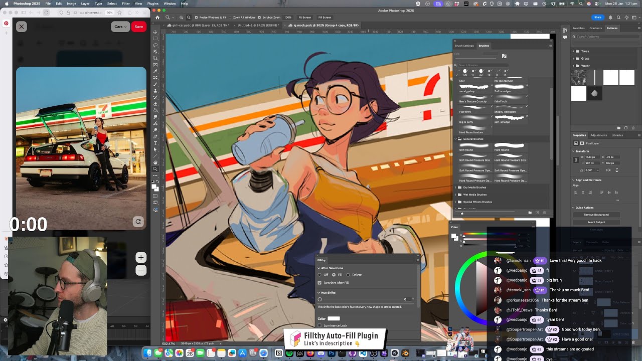 Stylized art study and chatting ✏️