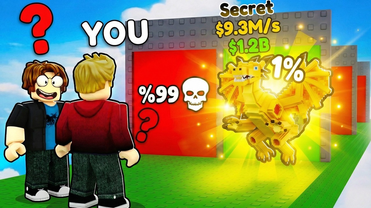 ROBLOX CHOP AND FROSTY CHOOSE THE RIGHT DOOR FOR BRAINROT