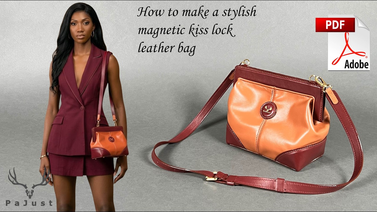 Make Your Own Magnetic Kiss lock Leather Bag From SCRATCH!