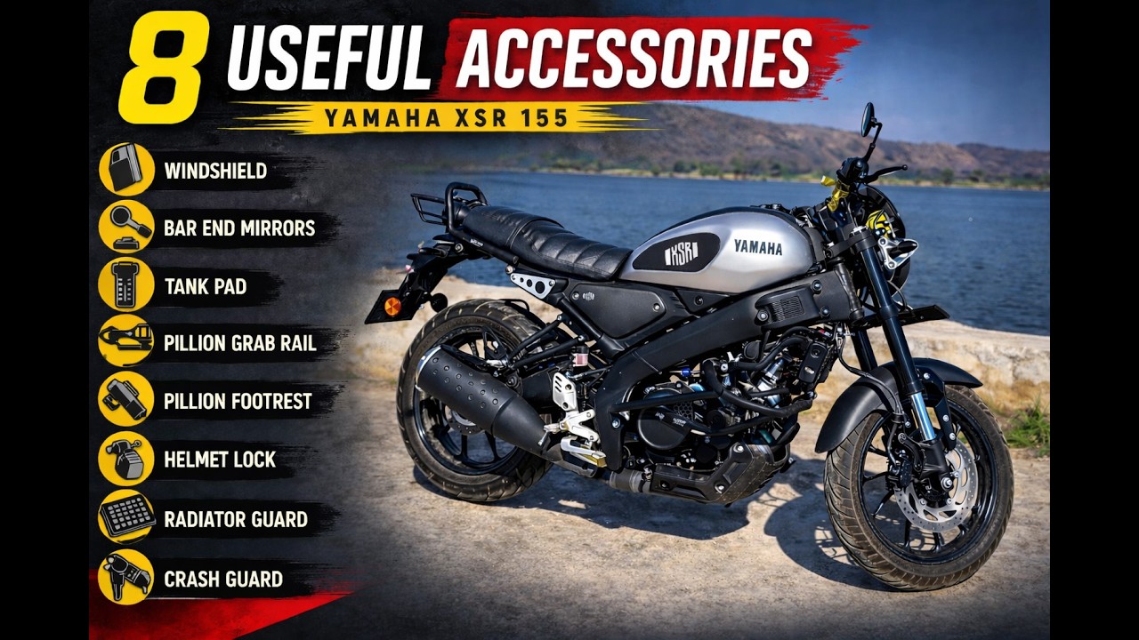 8 Useful Accessories for Yamaha XSR 155 | My Real Setup