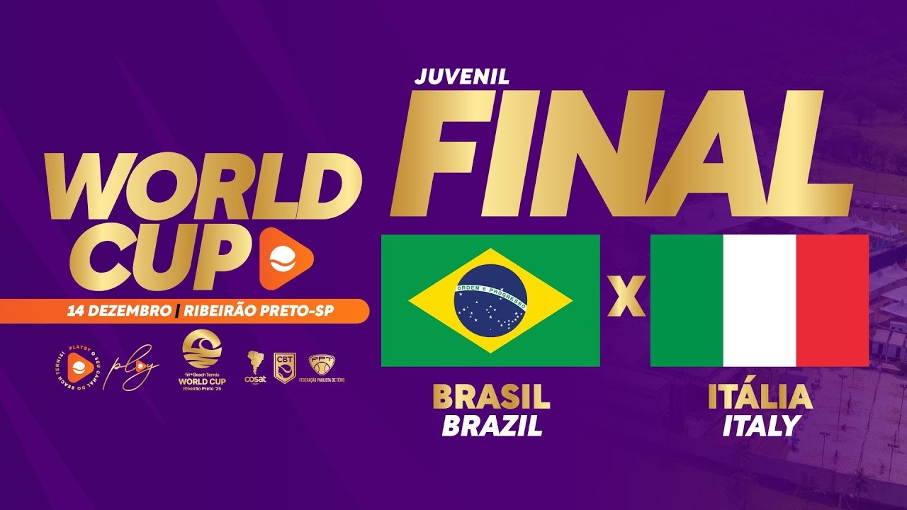&Eacute; HORA DE DECIS&Atilde;O! FINAL: BRASIL X IT&Aacute;LIA - CATEGORIA JUNIOR - COPA DO MUNDO DE BEACH TENNIS  2025