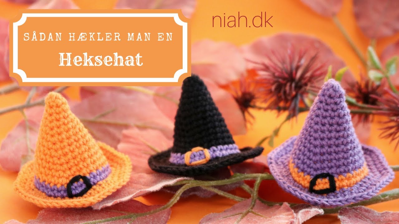 Sådan hækler man en heksehat | Hækleopskrift | Halloween | Niah.dk