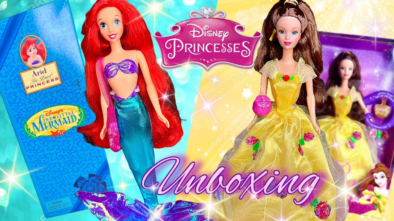 Unboxing Vintage Disney Princesses Dolls | Ariel Sea Pearl Princess | Flutter Fantasy Belle
