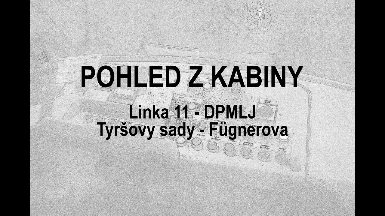 Pohled z kabiny - Linka 11 (Jablonec n. Nisou, Tyršovy sady - Liberec, Fügnerova) DPMLJ