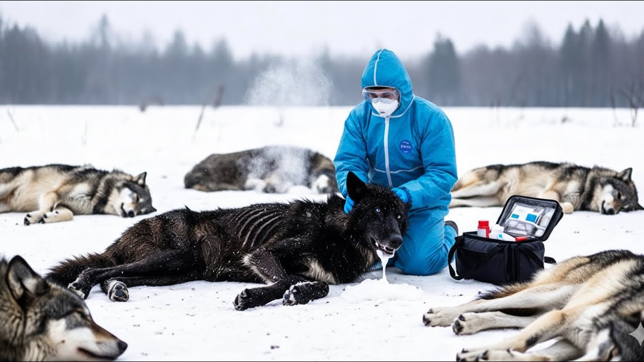 Eine Ärztin rettete ein sterbendes Wolfsrudel vor der Seuche