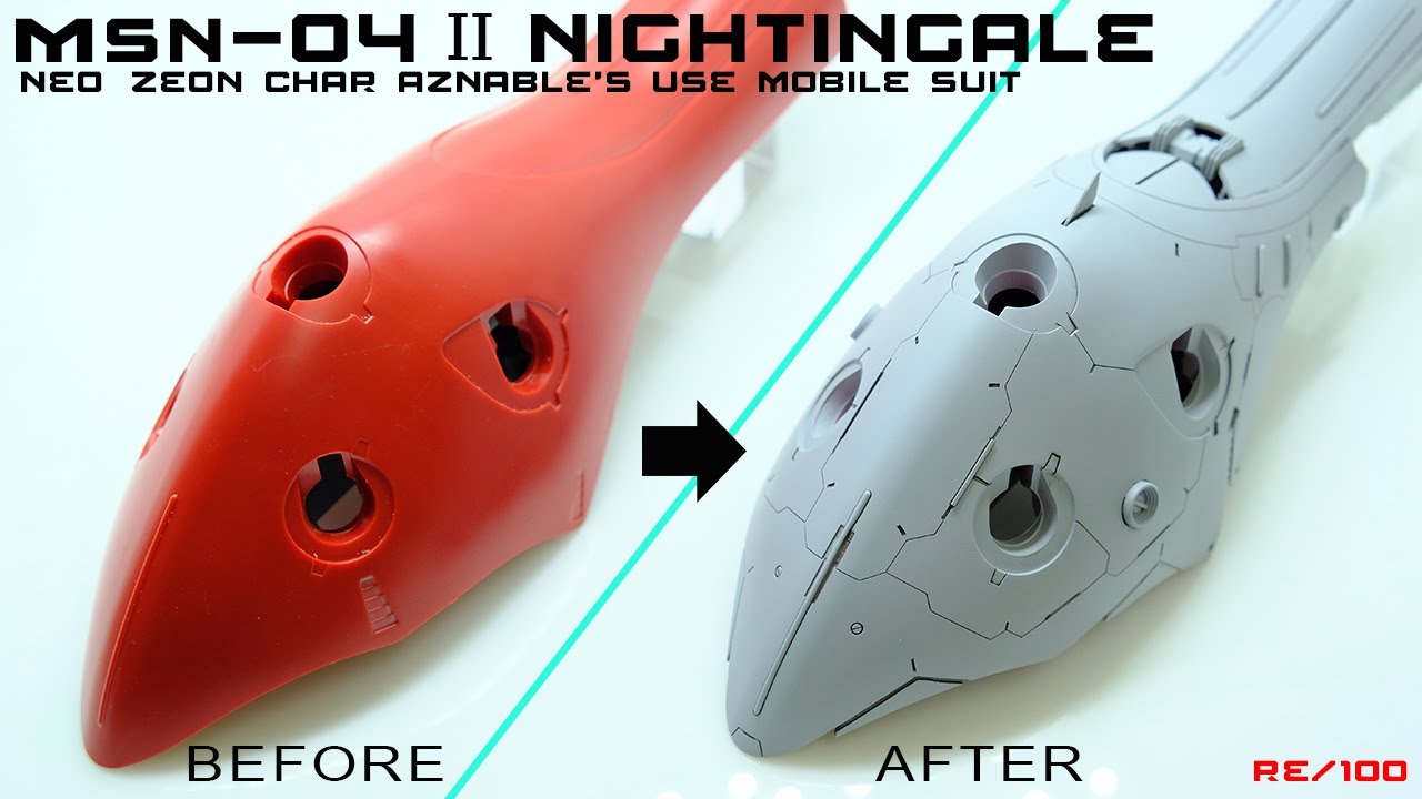 [MSN-04Ⅱ RE100 NIGHTINGALE] 나만의 건담 만들기 NIGHTINGALE 개수#1 Create only own Gundam #1