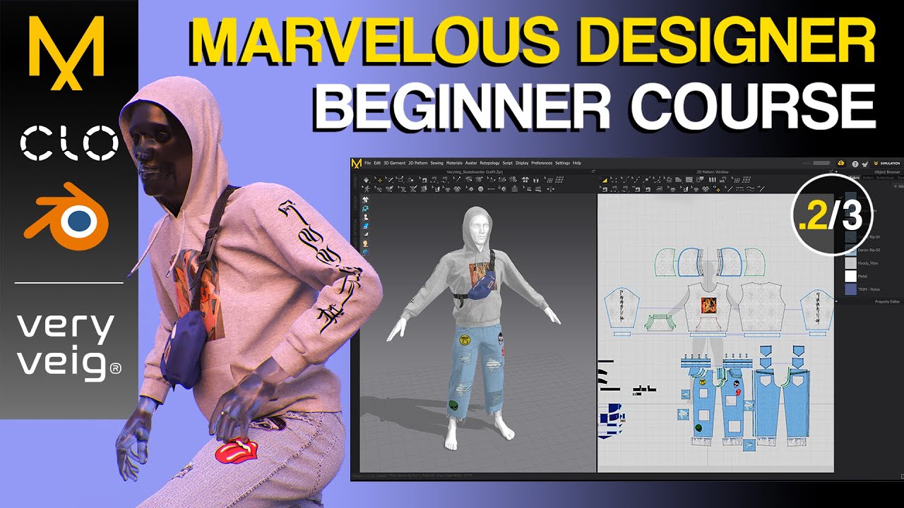Marvelous Designer Beginner Course - Part 2 - Creating an Outfit