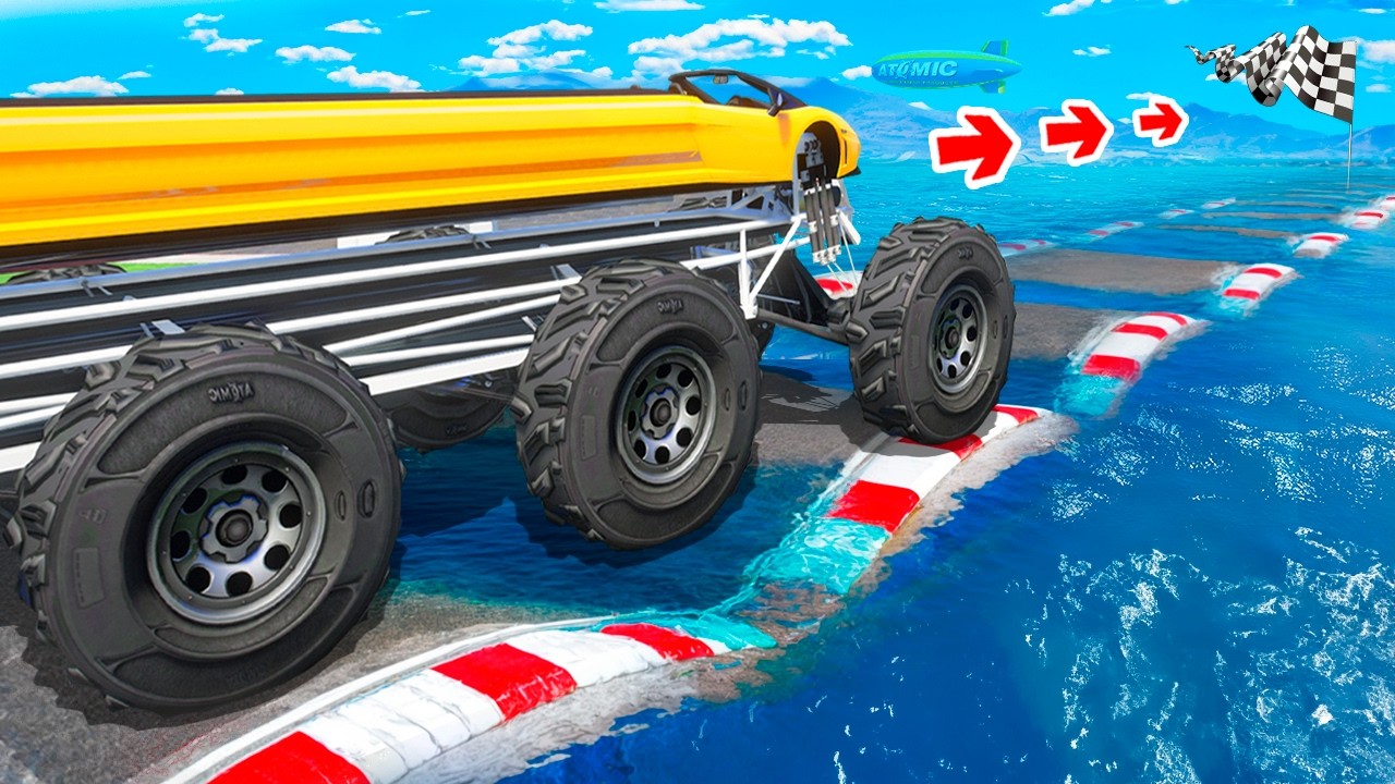 Testing Cars vs WATER Speed Bumps in GTA 5!