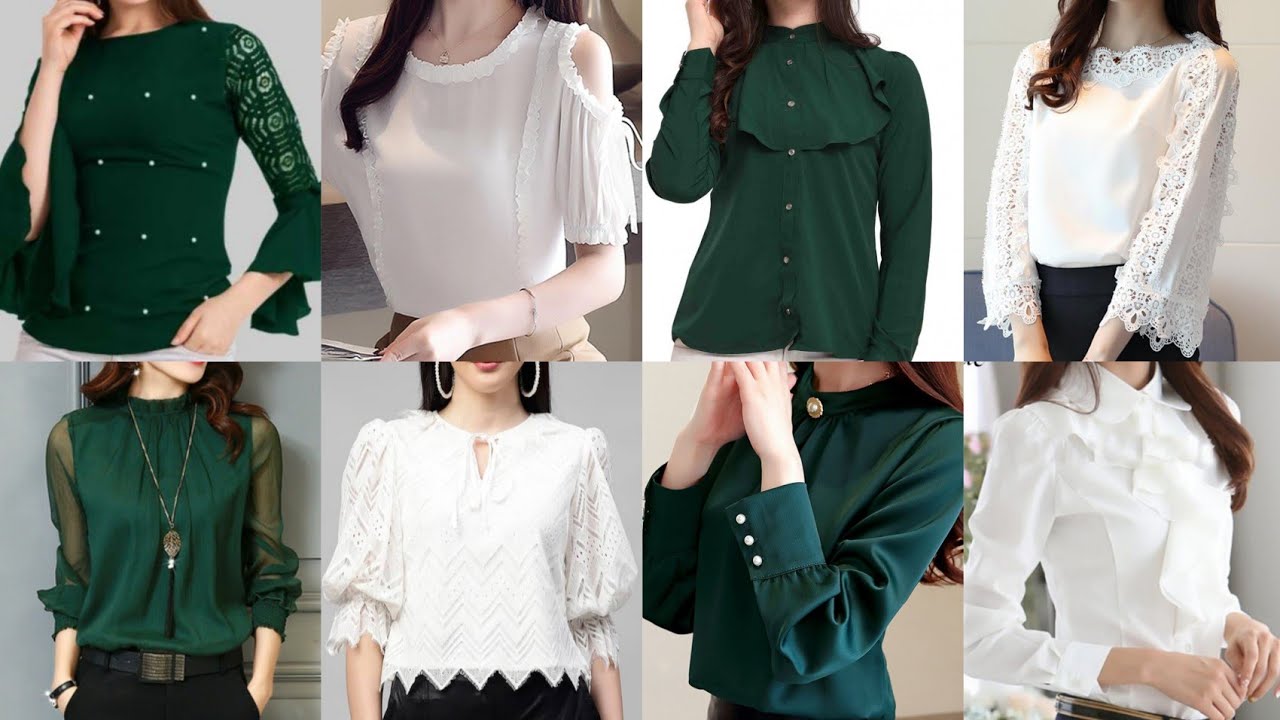 Dark Green And White Top Design || Hamuz Trendz || #green #white #top