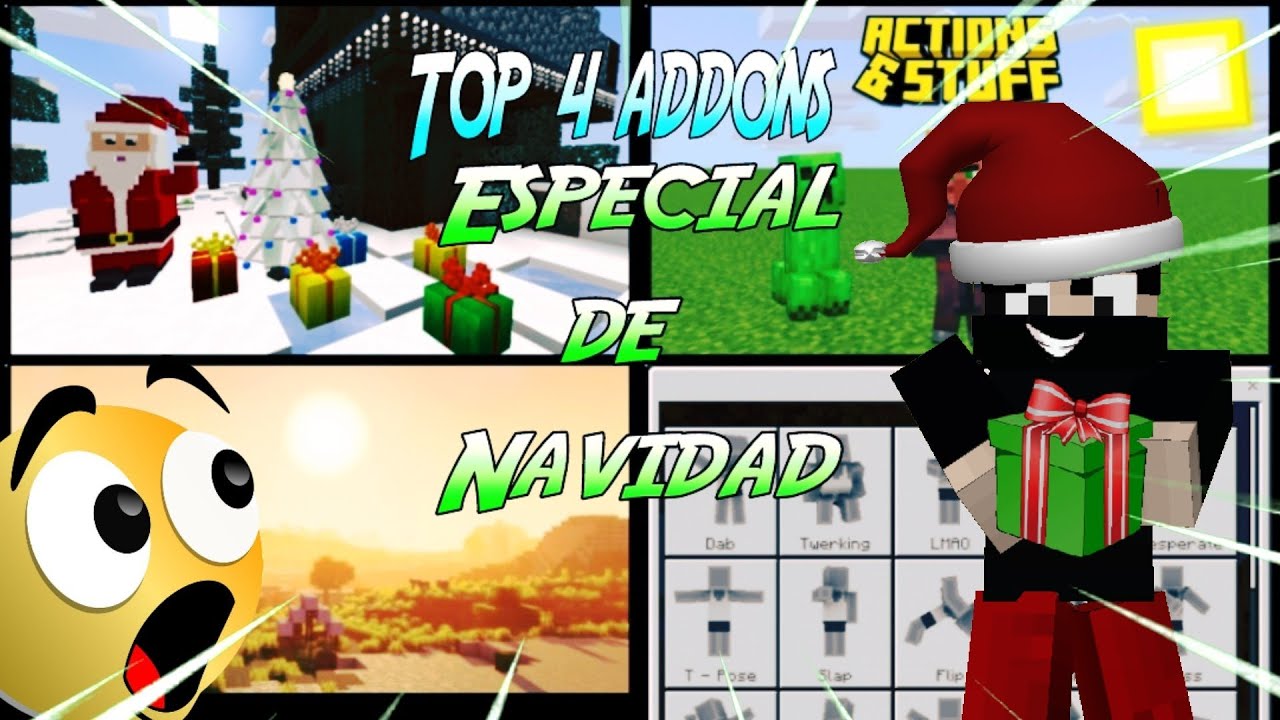 ✅Top 4 Addons navide&ntilde;os para Minecraft 1.21+ Especial de navidad 🎄🎁🥳